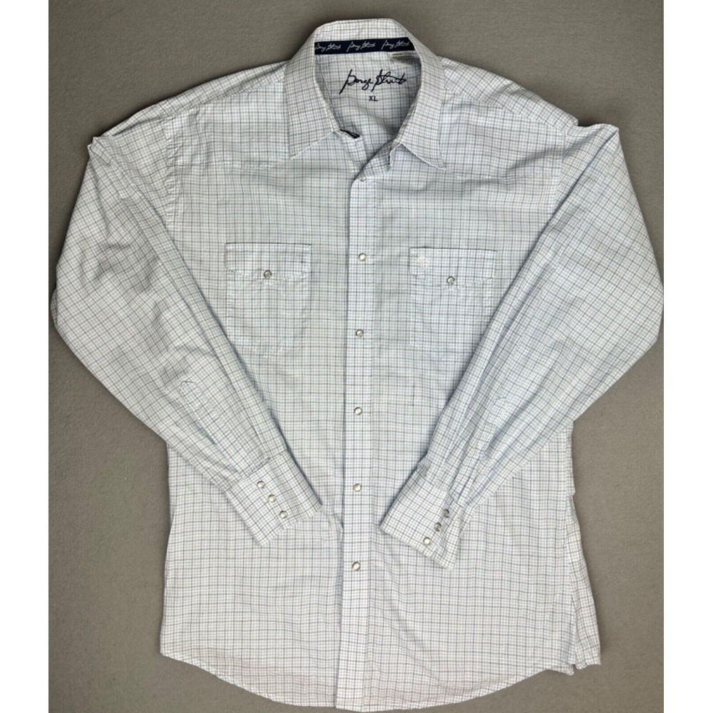 Men's George Straight Western Button Dress Shirt with Pearl Buttons Size XL
